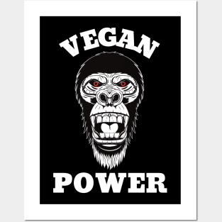 Vegan Power Workout, Gorilla Head Posters and Art